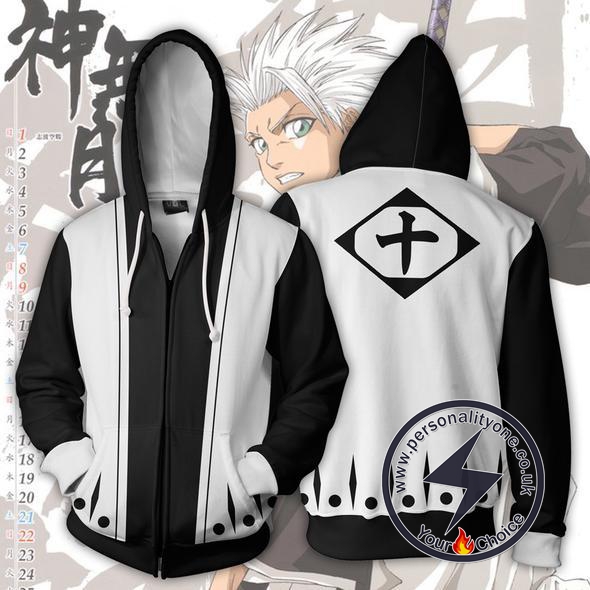 Bleach Toshiro Hitsugaya 10th Zip Up Hoodie Jacket